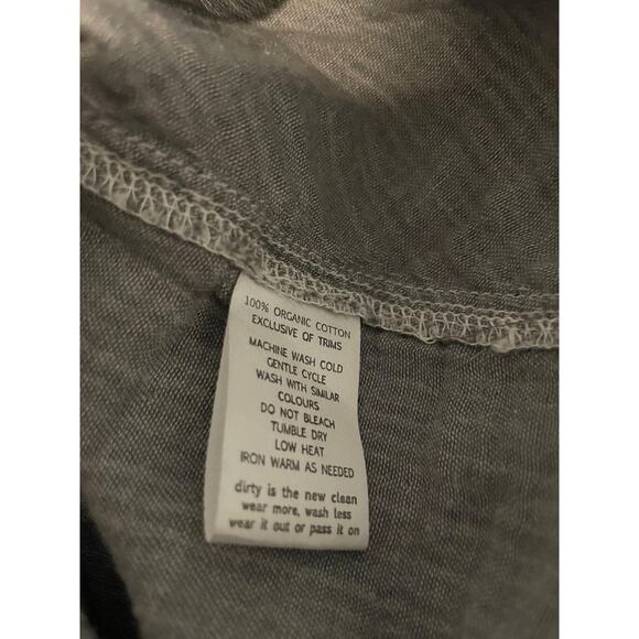 Hornytoad Shirt Mens XL Gray White Striped Organic Cotton Button Up Long Sleeve - Picture 4 of 7